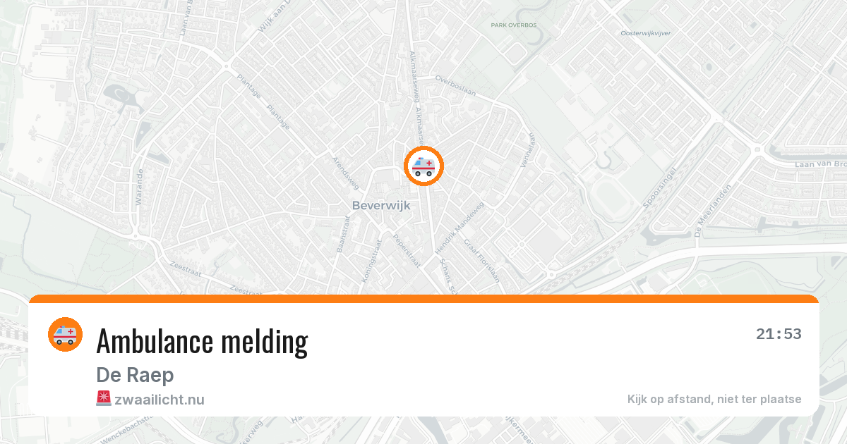 Ambulance melding — 21 apr 2026