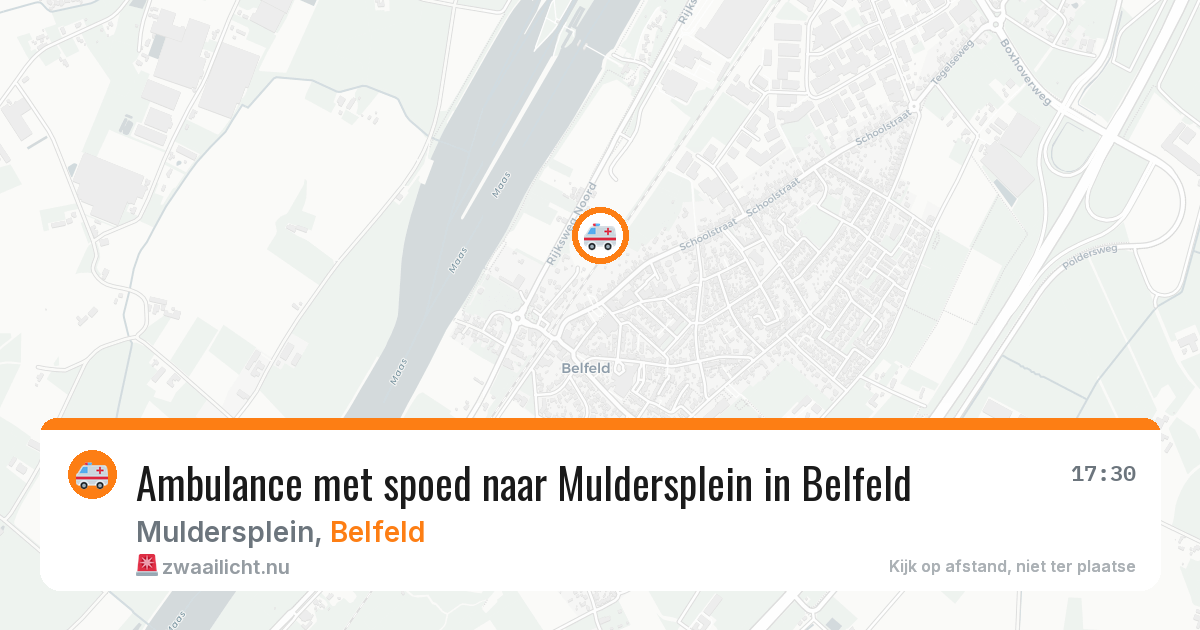Ambulance met spoed naar Muldersplein in Belfeld — 16 jul 2026