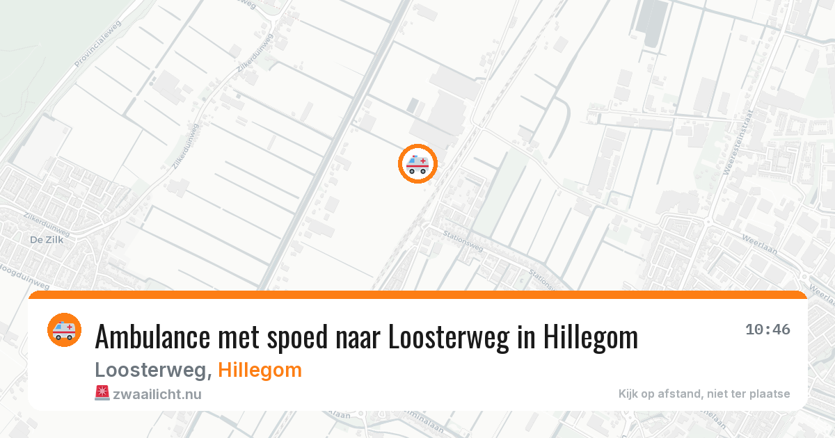 Ambulance met spoed naar Loosterweg in Hillegom — 21 jul 2026