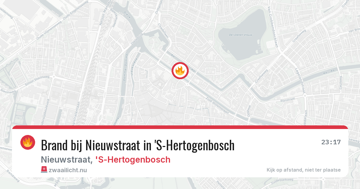 Brand bij Nieuwstraat in 'S-Hertogenbosch — 29 mrt 2026