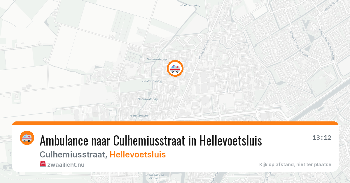 Ambulance naar Culhemiusstraat in Hellevoetsluis — 25 jul 2026