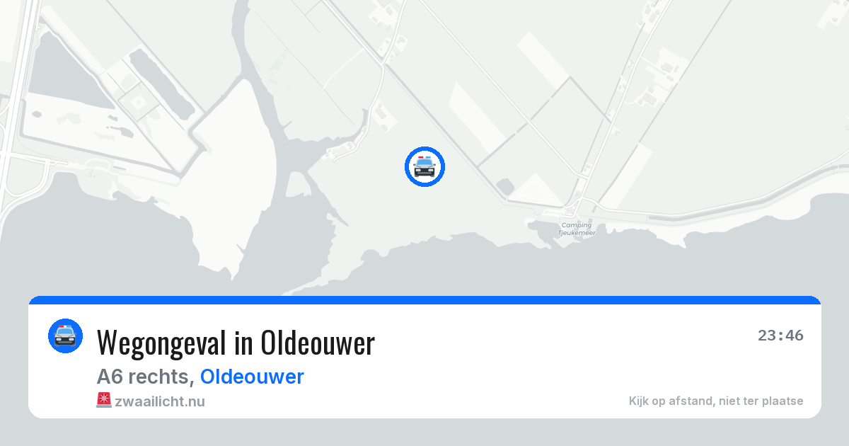 Wegongeval in Oldeouwer — 19 jun 2026