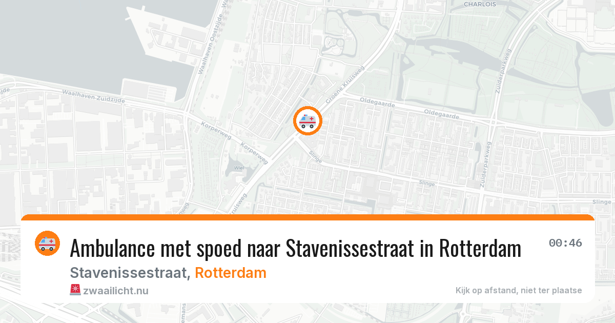 Ambulance met spoed naar Stavenissestraat in Rotterdam — 30 mei 2026