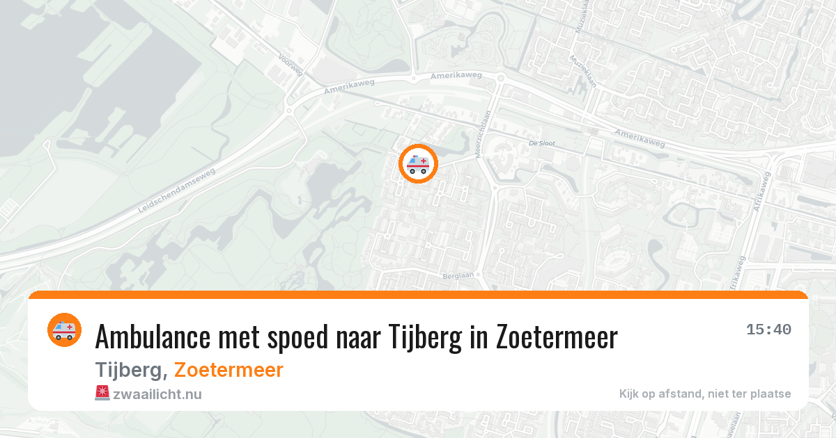 Ambulance met spoed naar Tijberg in Zoetermeer — 23 mrt 2026