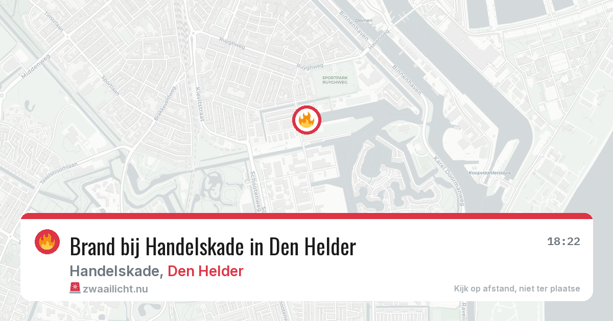 Brand bij Handelskade in Den Helder — 24 jan 2026