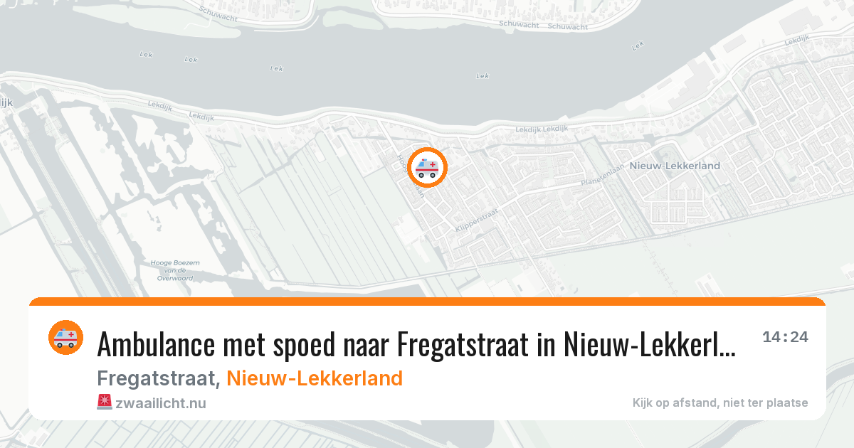 Ambulance met spoed naar Fregatstraat in Nieuw-Lekkerland — 26 jul 2026