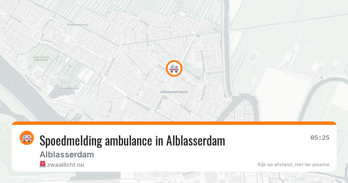 Spoedmelding ambulance in Alblasserdam — 29 mrt 2026