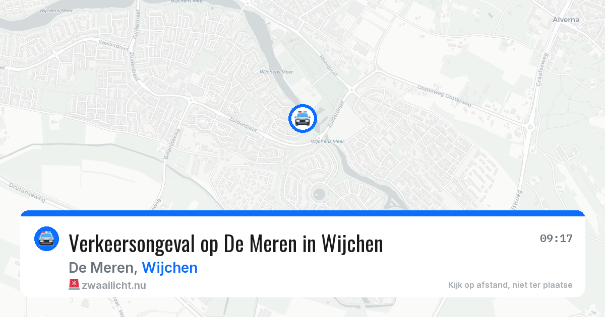 Verkeersongeval op De Meren in Wijchen — 31 mrt 2026