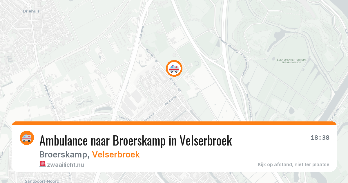 Ambulance naar Broerskamp in Velserbroek — 14 jul 2026