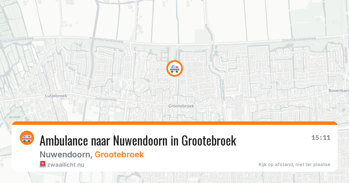 Ambulance naar Nuwendoorn in Grootebroek — 11 jul 2026