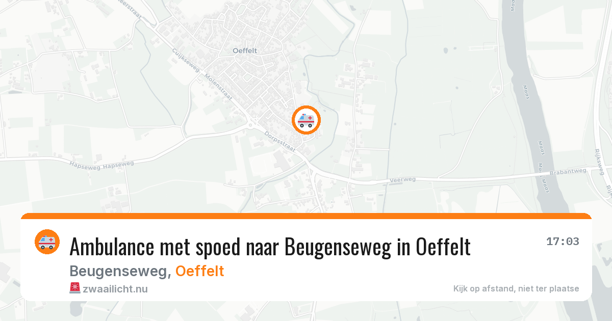 Ambulance met spoed naar Beugenseweg in Oeffelt — 11 mei 2026