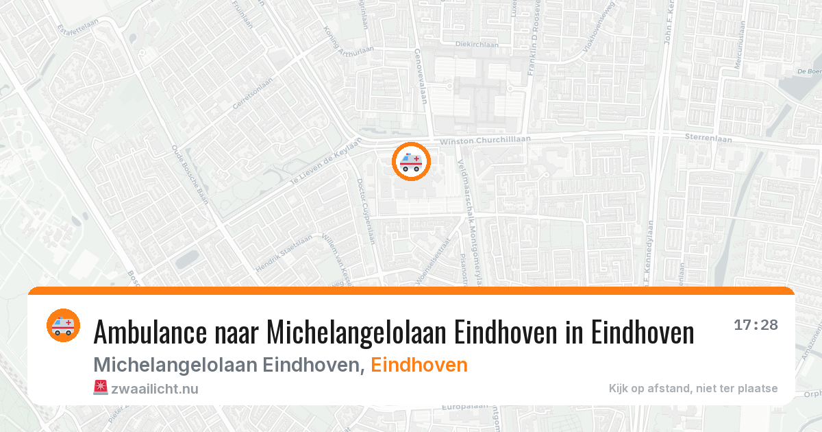 Ambulance naar Michelangelolaan Eindhoven in Eindhoven — 23 mrt 2026