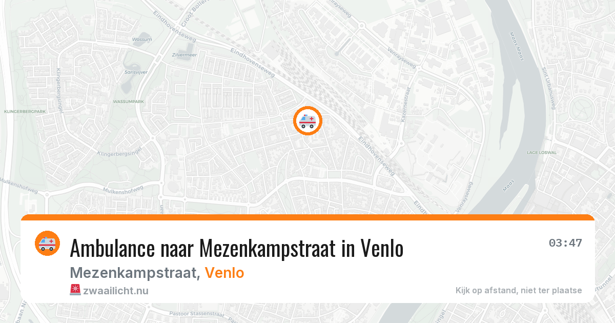 Ambulance naar Mezenkampstraat in Venlo — 11 jul 2026