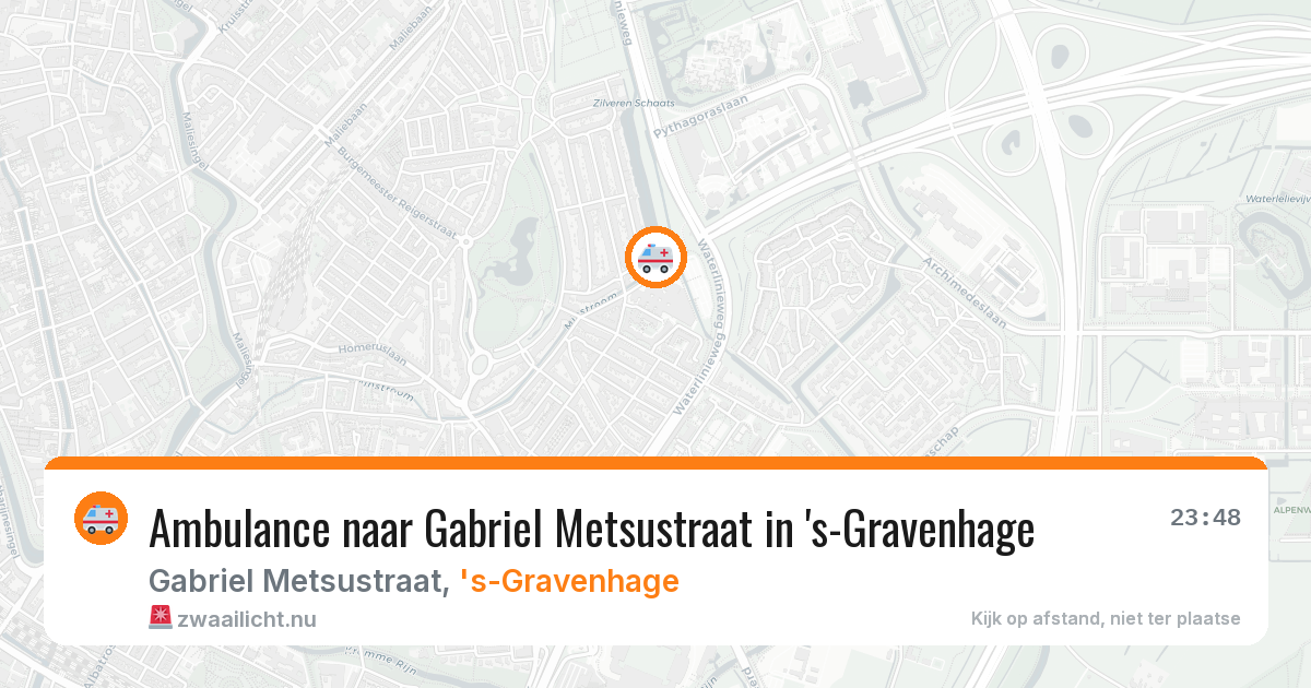 Ambulance naar Gabriel Metsustraat in 's-Gravenhage — 14 mrt 2026