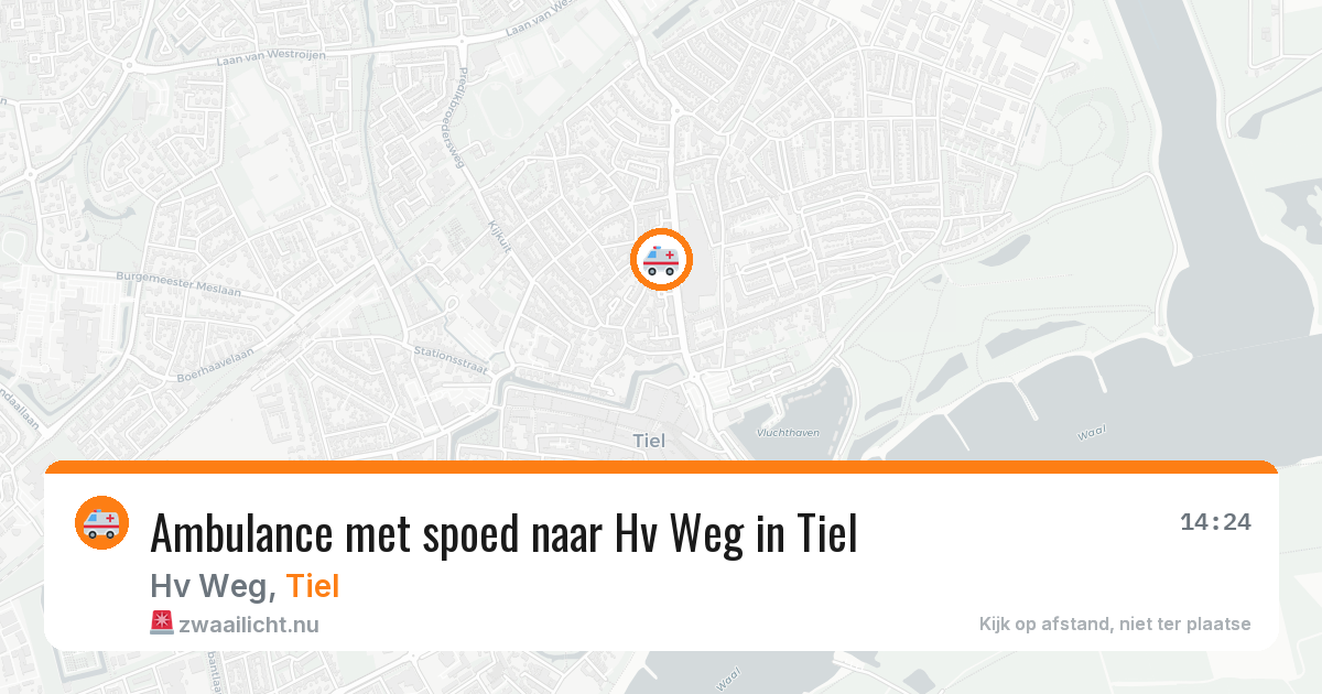 Ambulance met spoed naar Hv Weg in Tiel — 4 jun 2026