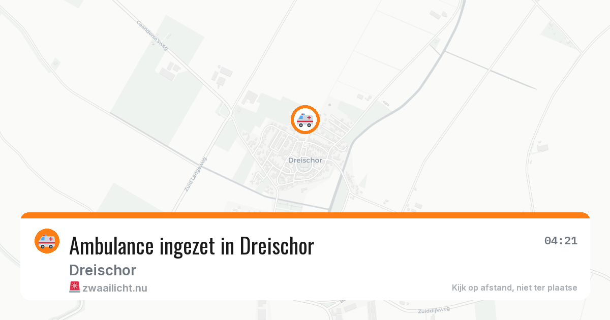 Ambulance ingezet in Dreischor — 4 mei 2026