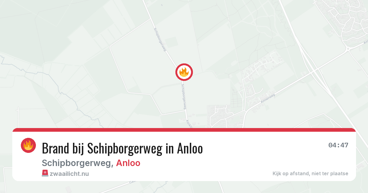 Brand bij Schipborgerweg in Anloo — 28 mrt 2026