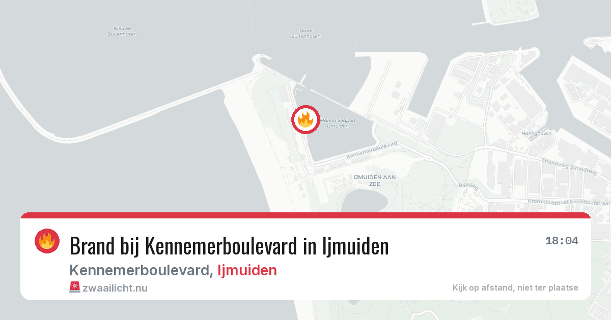 Brand bij Kennemerboulevard in Ijmuiden — 26 mei 2026