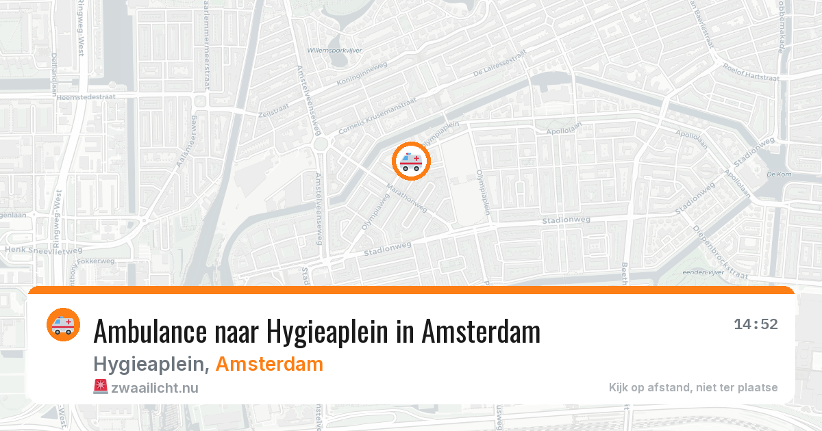 Ambulance naar Hygieaplein in Amsterdam — 20 mei 2026