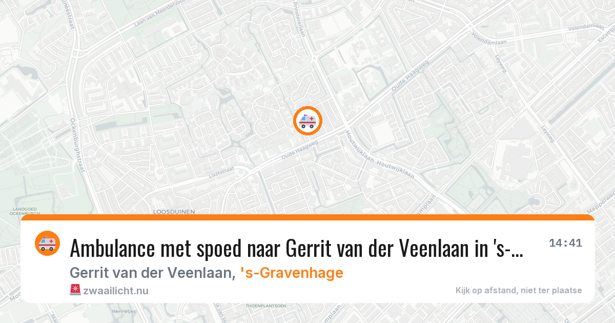 Ambulance met spoed naar Gerrit van der Veenlaan in 's-Gravenhage — 5 mei 2026