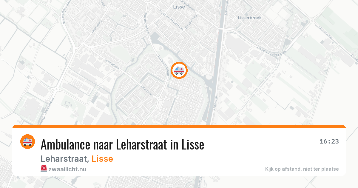 Ambulance naar Leharstraat in Lisse — 11 jul 2026