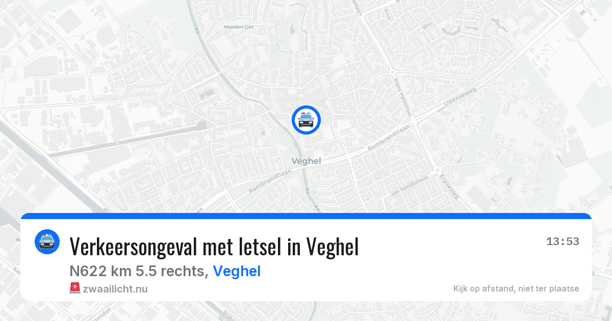 Verkeersongeval met letsel in Veghel — 18 jul 2026