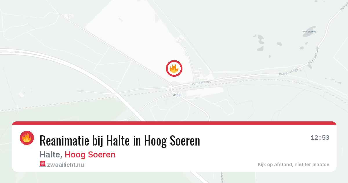 Reanimatie bij Halte in Hoog Soeren — 26 mrt 2026