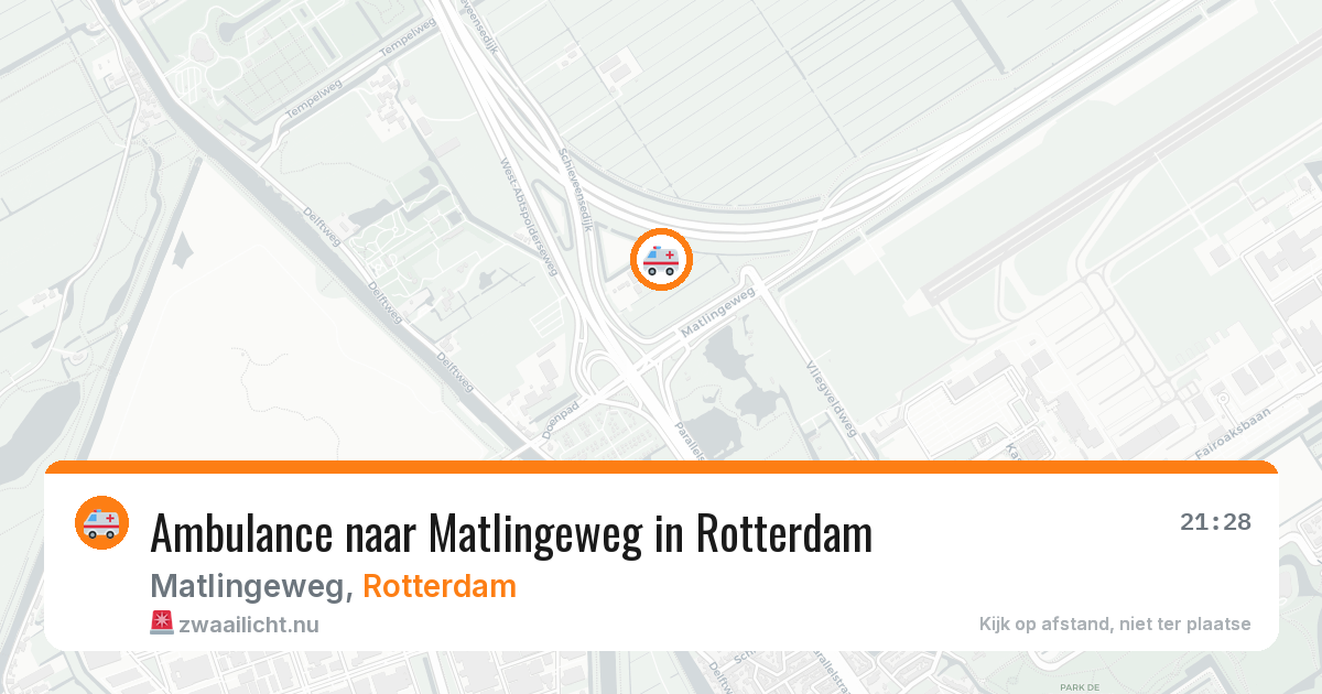 Ambulance naar Matlingeweg in Rotterdam — 10 jul 2026