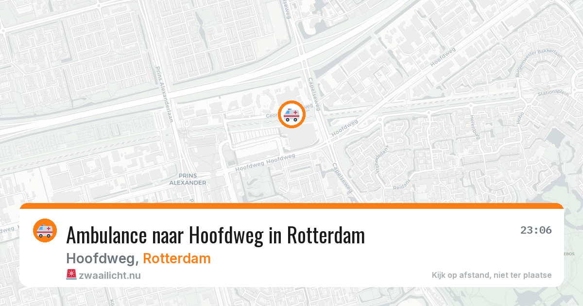 Ambulance naar Hoofdweg in Rotterdam — 15 mrt 2026