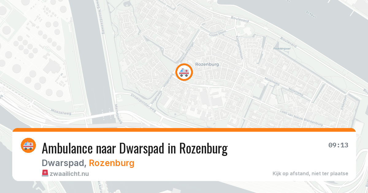Ambulance naar Dwarspad in Rozenburg — 19 jul 2026
