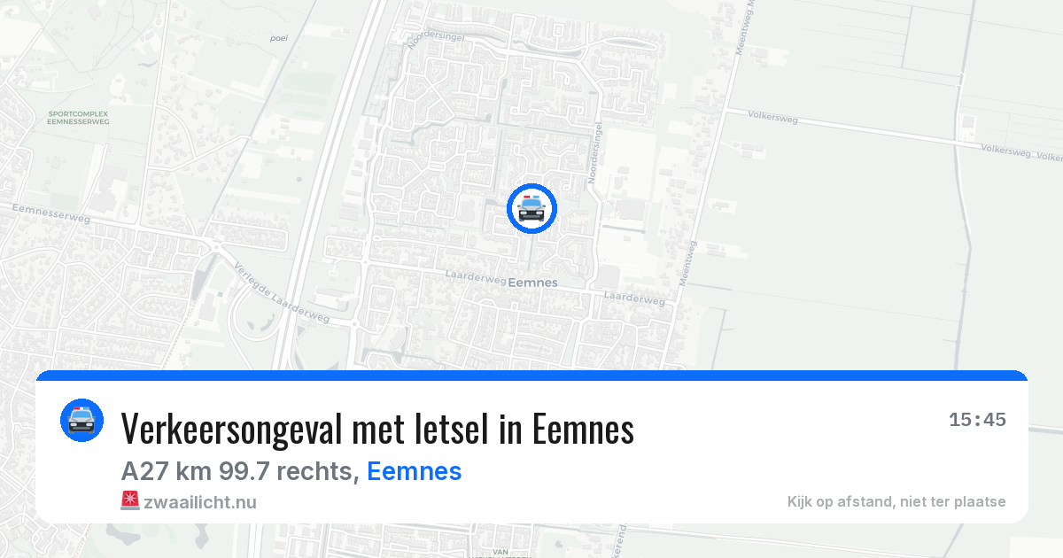 Verkeersongeval met letsel in Eemnes — 7 jul 2026