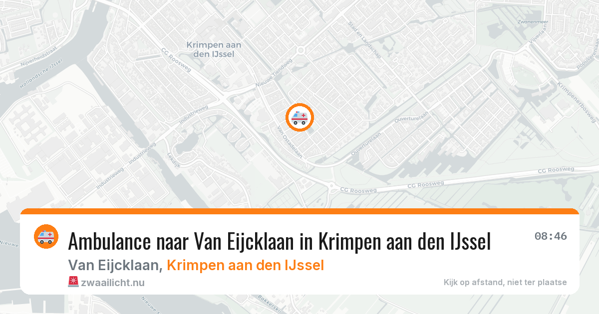 Ambulance naar Van Eijcklaan in Krimpen aan den IJssel — 19 mrt 2026