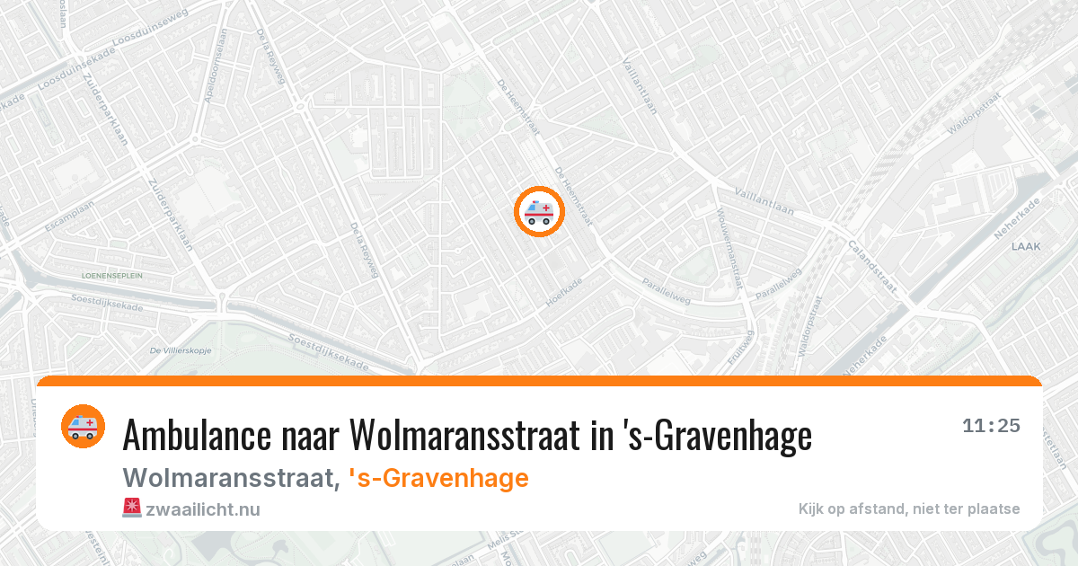 Ambulance naar Wolmaransstraat in 's-Gravenhage — 26 jul 2026