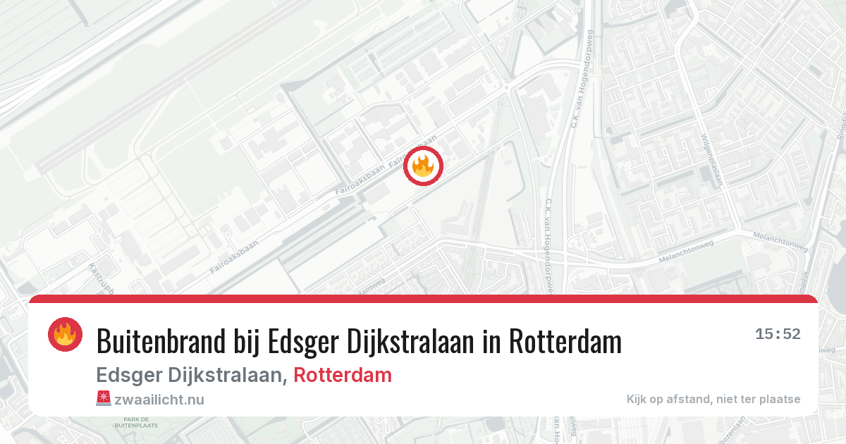Buitenbrand bij Edsger Dijkstralaan in Rotterdam — 22 jul 2026