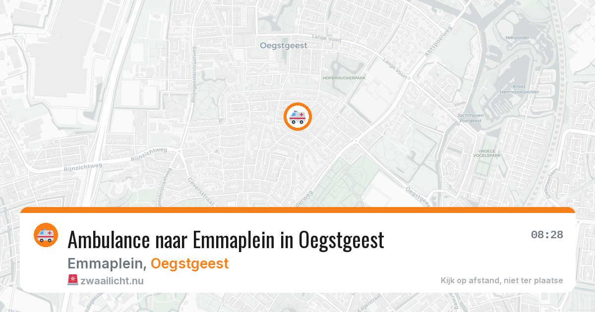 Ambulance naar Emmaplein in Oegstgeest — 26 jul 2026