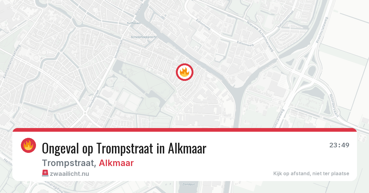 Ongeval op Trompstraat in Alkmaar — 25 jul 2026