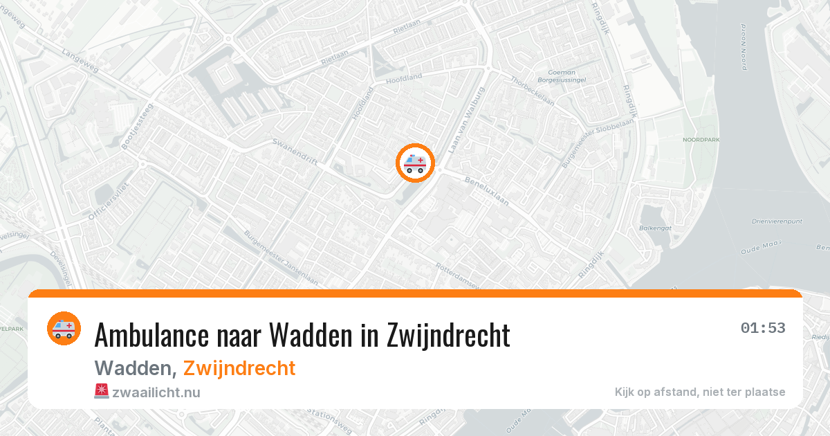 Ambulance naar Wadden in Zwijndrecht — 6 jun 2026