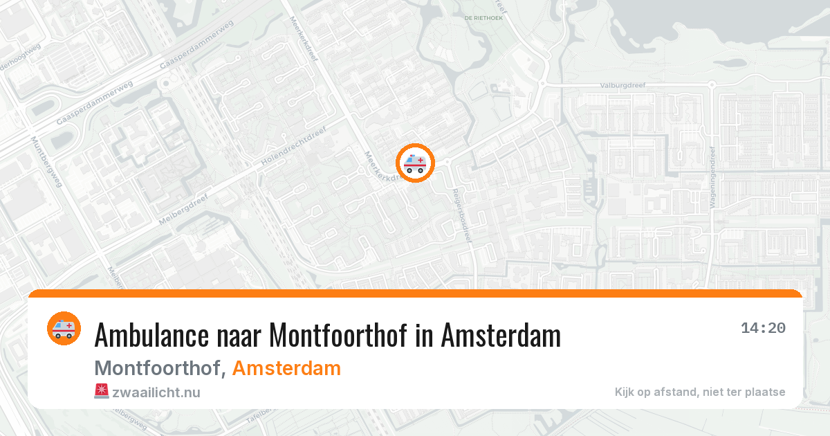 Ambulance naar Montfoorthof in Amsterdam — 16 jul 2026