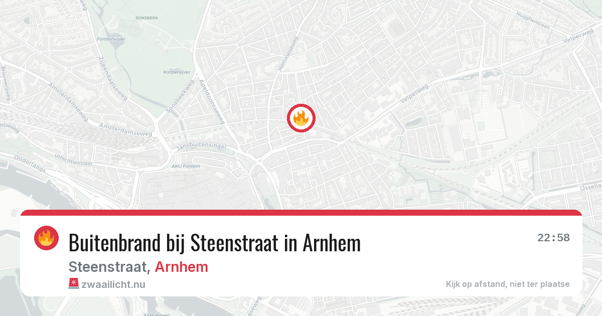 Buitenbrand bij Steenstraat in Arnhem — 8 apr 2026