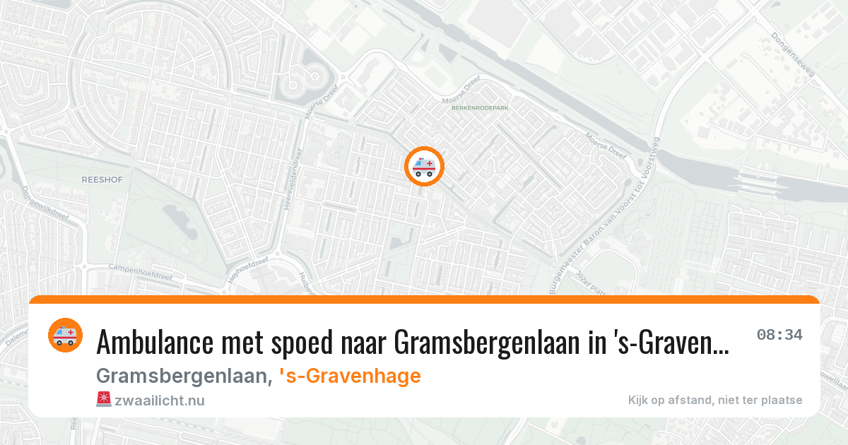 Ambulance met spoed naar Gramsbergenlaan in 's-Gravenhage — 20 mrt 2026