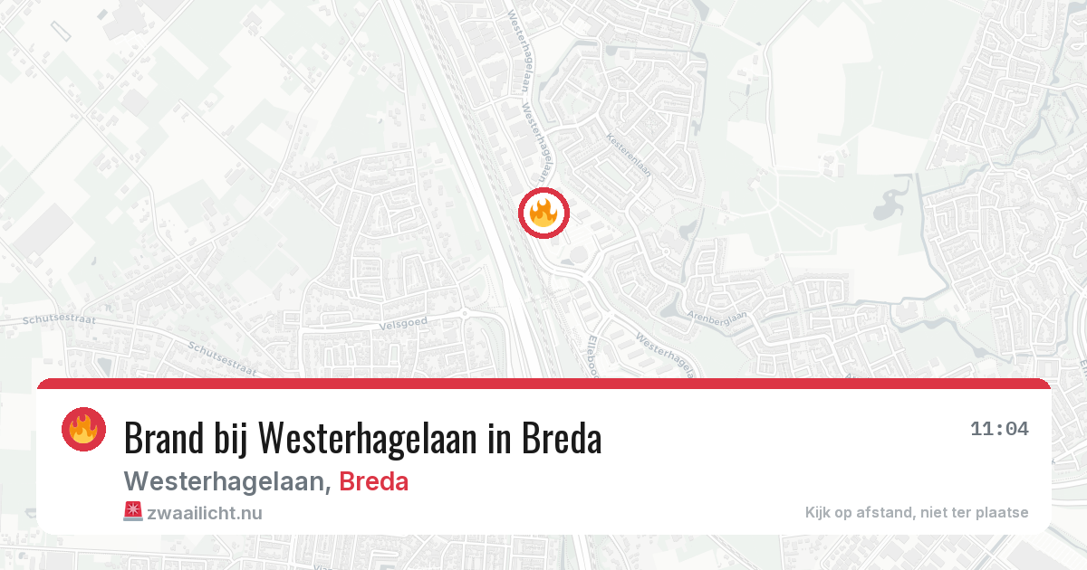 Brand bij Westerhagelaan in Breda — 13 apr 2026