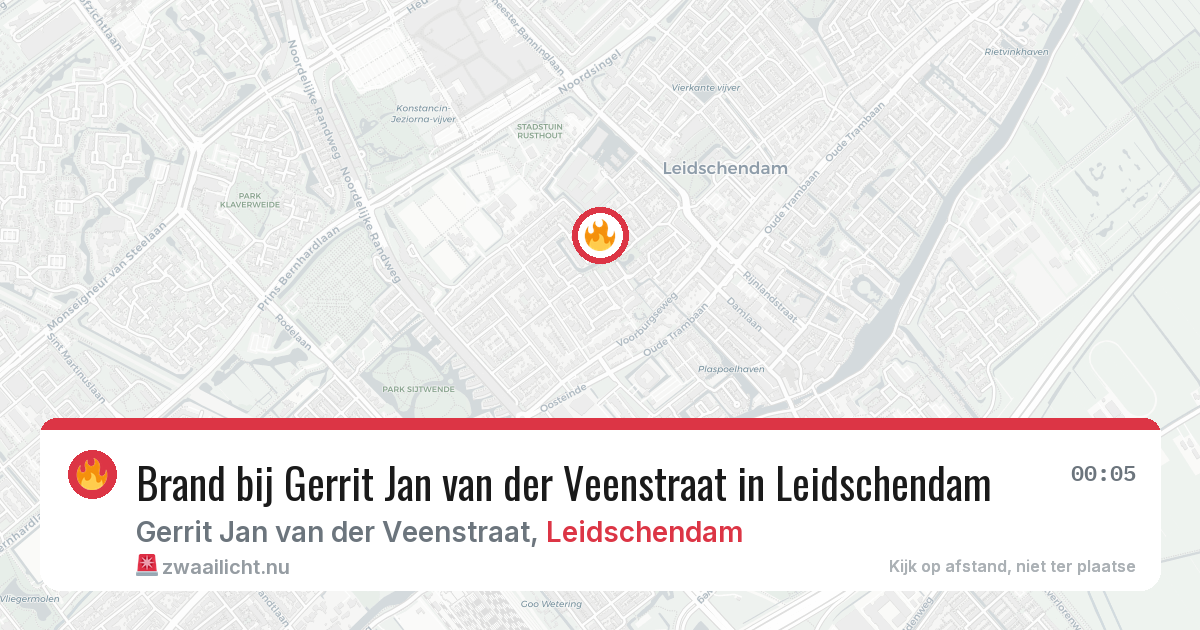 Brand bij Gerrit Jan van der Veenstraat in Leidschendam — 12 mei 2026