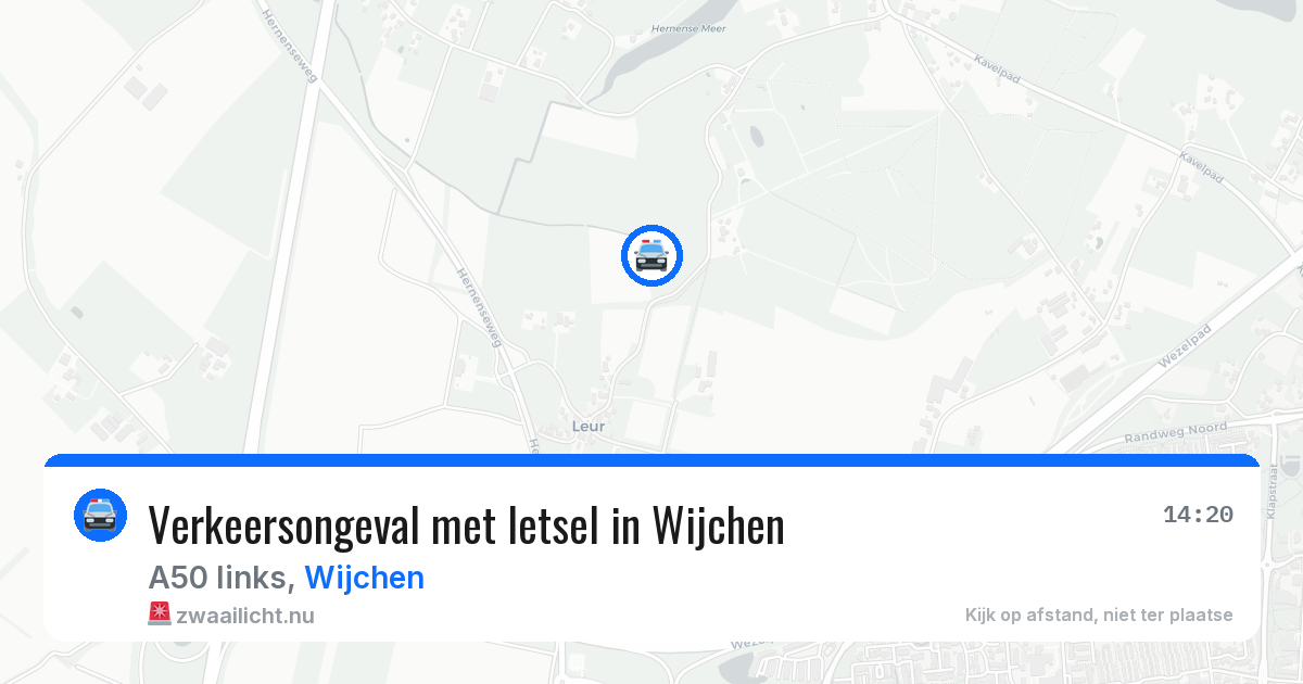 Verkeersongeval met letsel in Wijchen — 20 mrt 2026