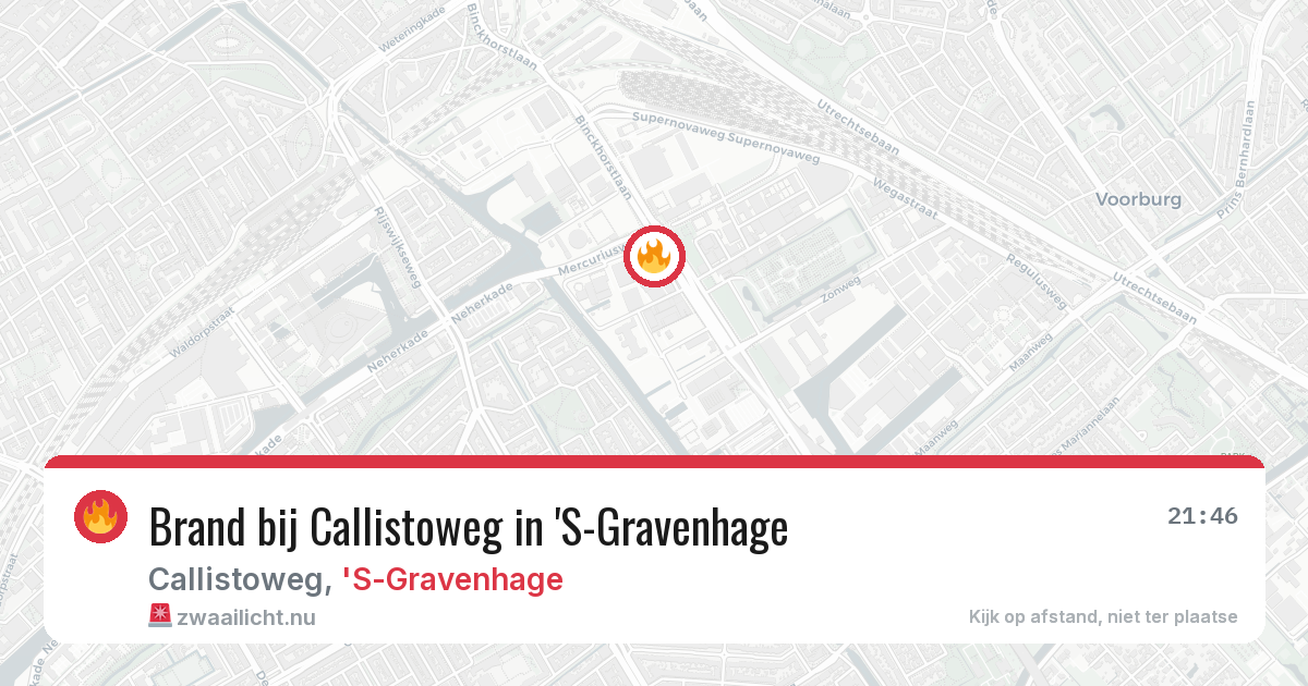 Brand bij Callistoweg in 'S-Gravenhage — 3 jun 2026