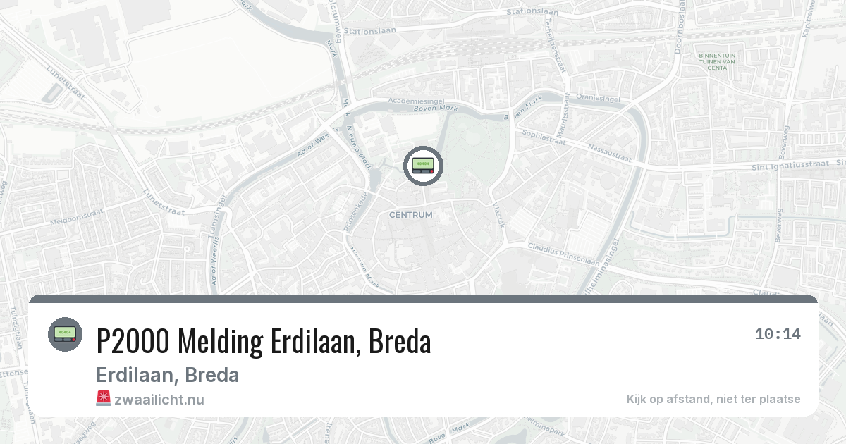 P2000 Melding Erdilaan, Breda — 25 mei 2026