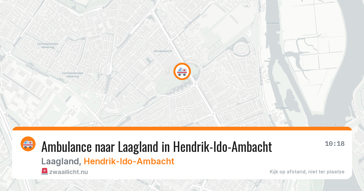 Ambulance naar Laagland in Hendrik-Ido-Ambacht — 13 jul 2026