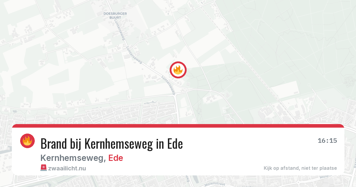 Brand bij Kernhemseweg in Ede — 2 jun 2026