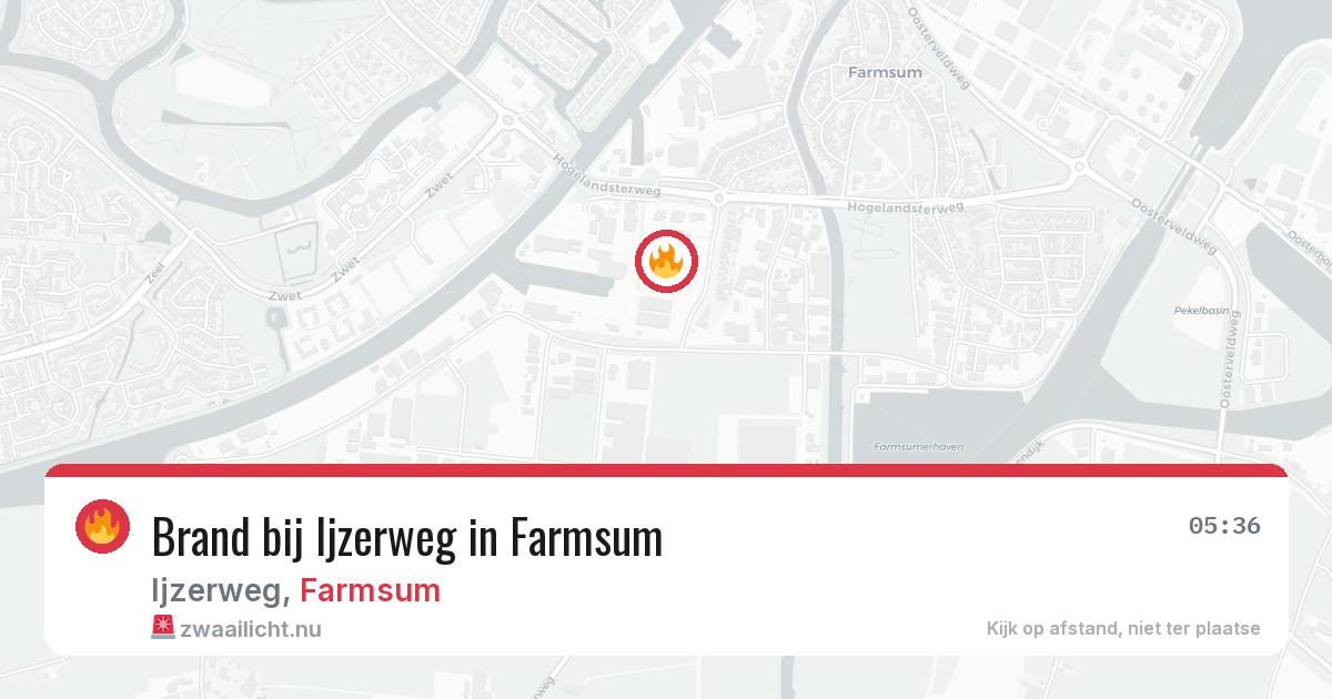 Brand bij Ijzerweg in Farmsum — 1 jun 2026