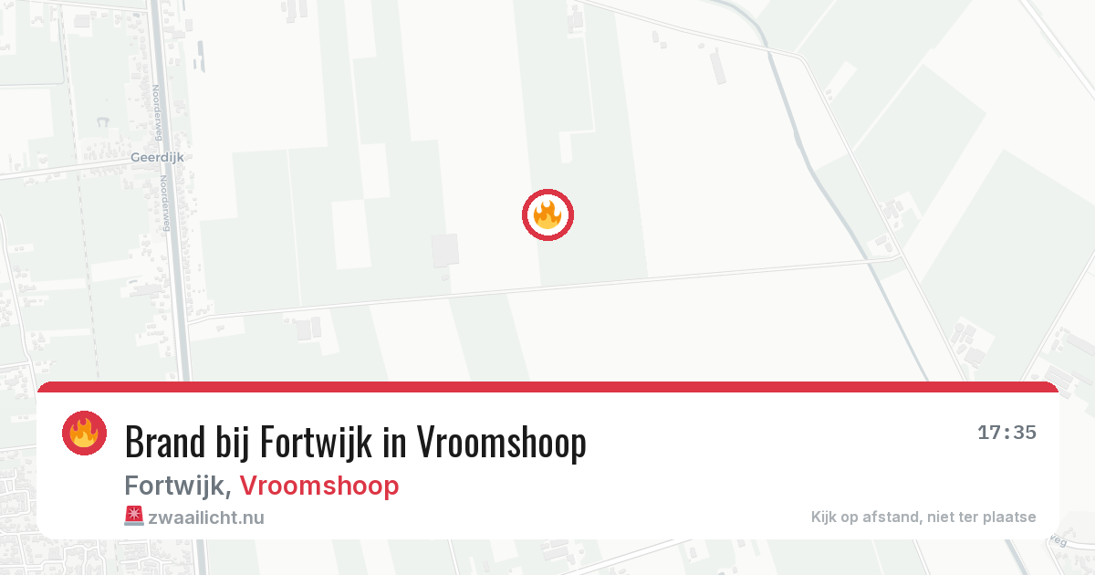 Brand bij Fortwijk in Vroomshoop — 28 mei 2026