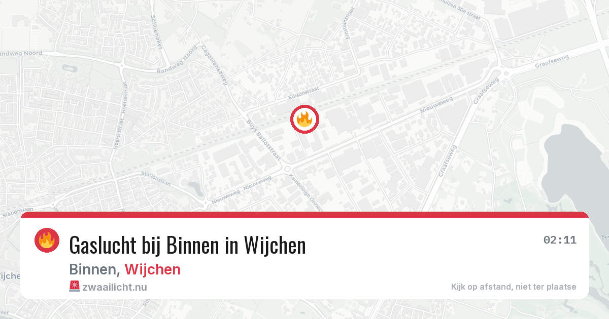 Gaslucht bij Binnen in Wijchen — 5 apr 2026